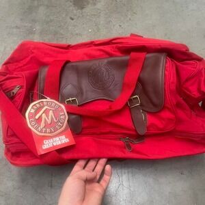 Vintage 1994 Marlboro adventure flannel lined deadstock‎ duffel bag